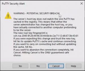 Putty Security Alert