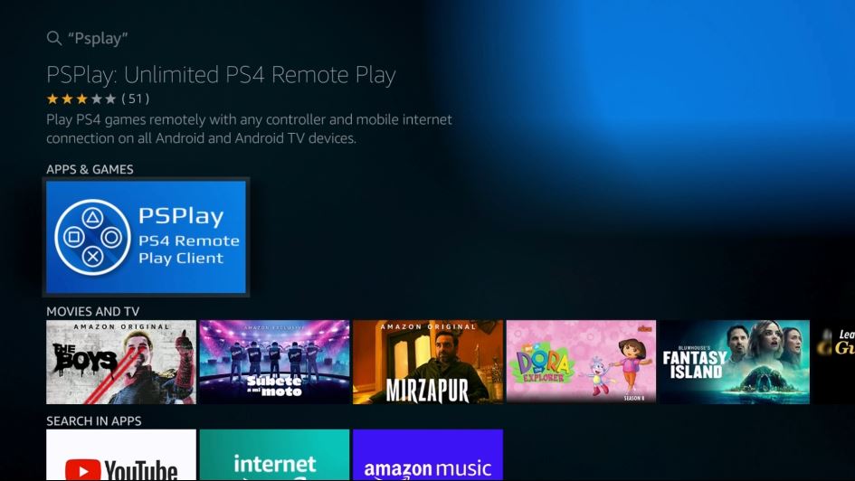 amazon fire ps4 remote play